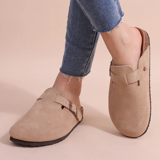 Sandali Donna in Suede Plantare Comfort Regolabile - Brentozzi