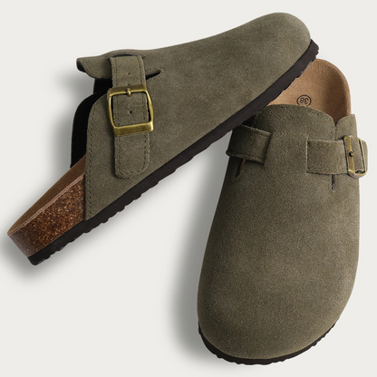 Sandali Donna in Suede Plantare Comfort Regolabile