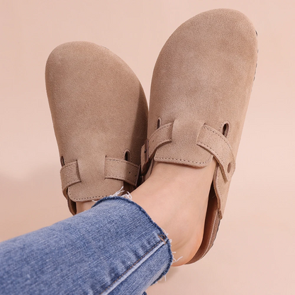Sandali Donna in Suede Plantare Comfort Regolabile
