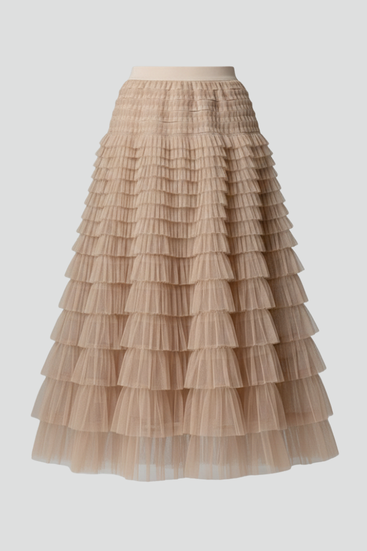 Gonna Midi Donna in Tulle Multistrato - Brentozzi