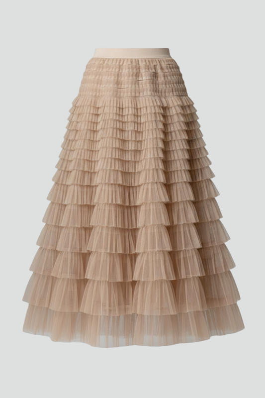 Gonna Midi Donna in Tulle Multistrato - Brentozzi