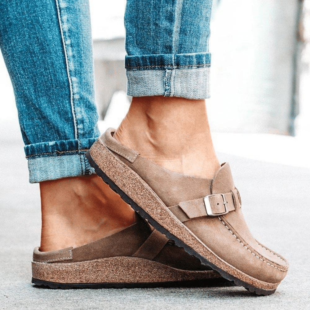 Sandali Donna Forma Ergonomica Tacco Chiuso