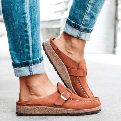 Sandali Donna Forma Ergonomica Tacco Chiuso