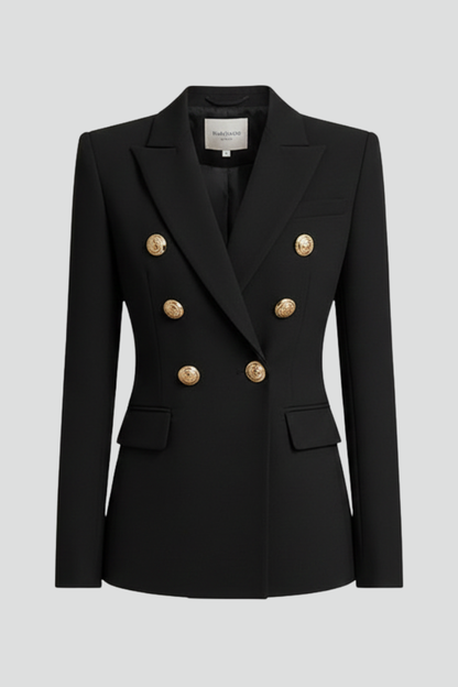 Blazer Donna Doppiopetto con Bottoni Metallici Elegante - Brentozzi