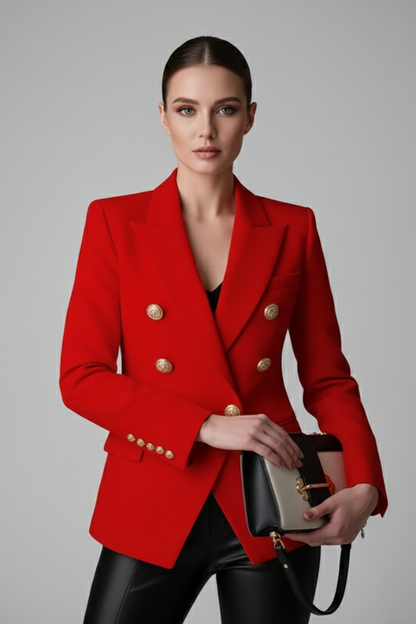 Blazer Donna Doppiopetto con Bottoni Metallici Elegante