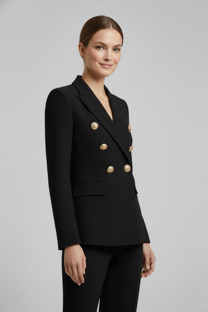 Blazer Donna Doppiopetto con Bottoni Metallici Elegante