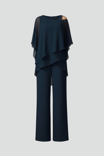 Tuta Donna Fluida Wide Leg Spalle Scoperte - Brentozzi