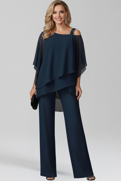 Tuta Donna Fluida Wide Leg Spalle Scoperte