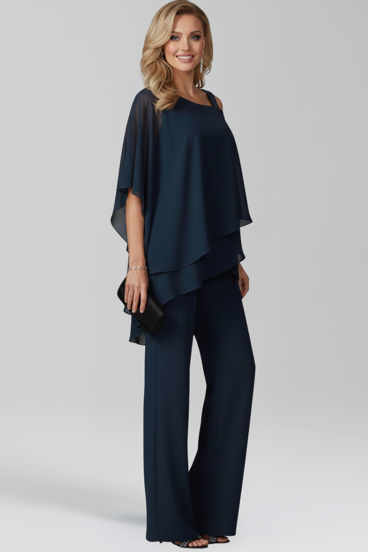 Tuta Donna Fluida Wide Leg Spalle Scoperte