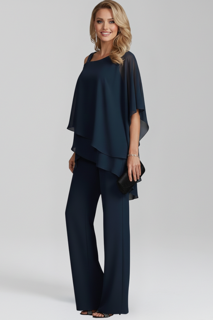 Tuta Donna Fluida Wide Leg Spalle Scoperte