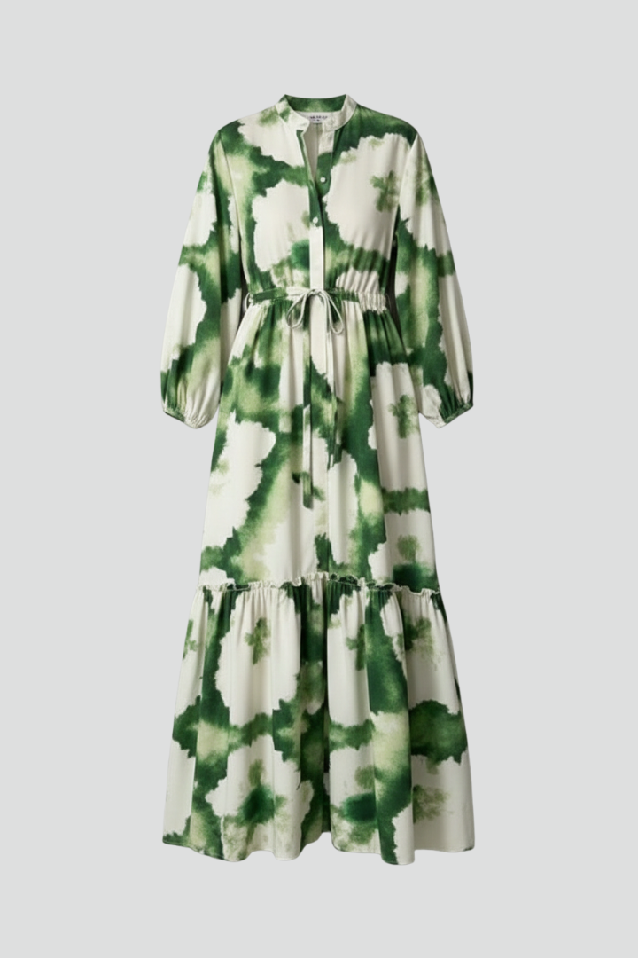 Abito Maxi Donna Scollo a V Manica Lunga - Brentozzi