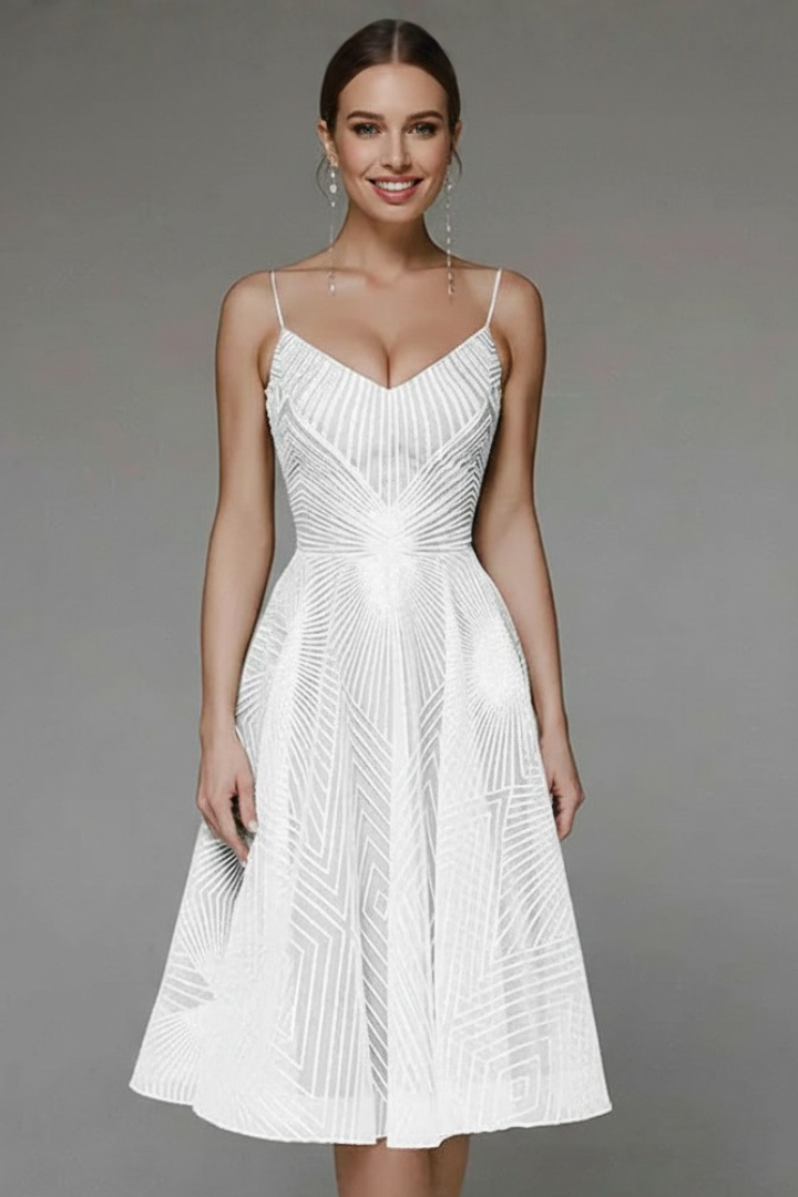 Abito Midi Donna A-Linea Spalline Sottili
