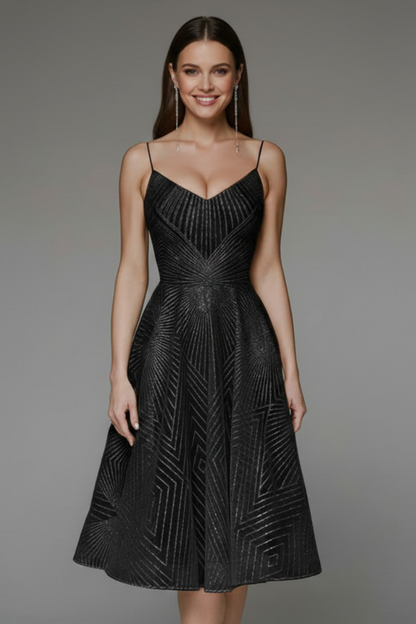 Abito Midi Donna A-Linea Spalline Sottili