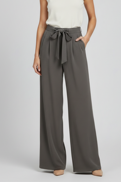 Pantaloni Palazzo Donna Vita Regolabile Taglio Largo