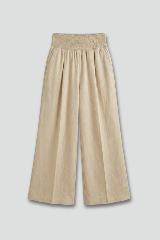 Pantaloni Palazzo Donna Vita Alta con Pieghe - Brentozzi