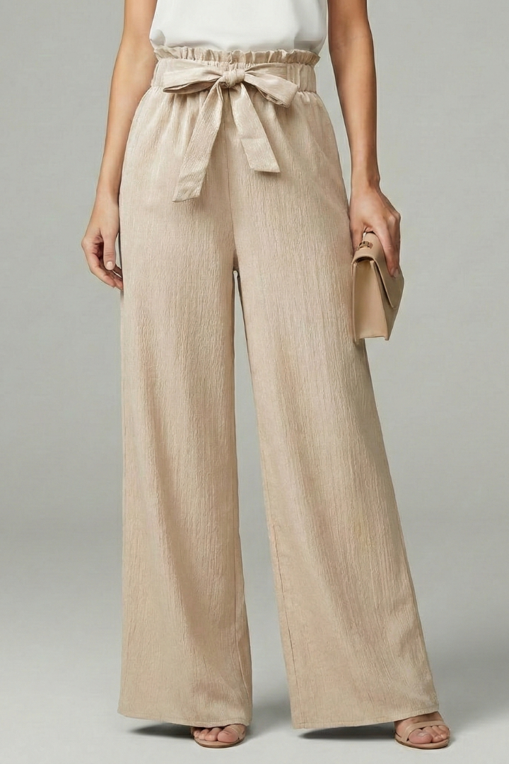 Pantaloni Palazzo Donna con Cintura e Taglio Largo