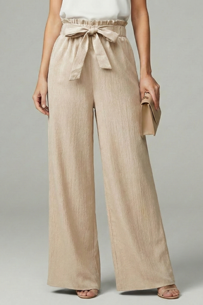 Pantaloni Palazzo Donna con Cintura e Taglio Largo