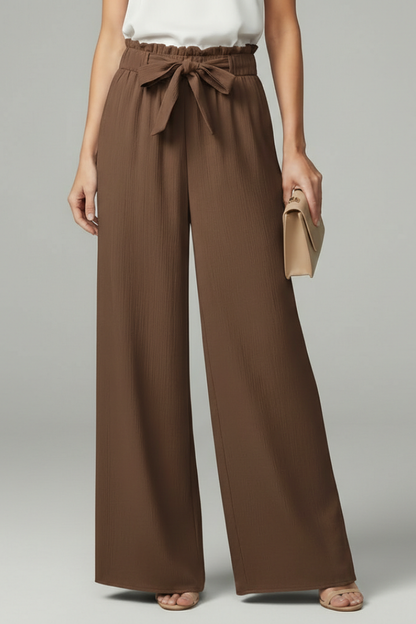 Pantaloni Palazzo Donna con Cintura e Taglio Largo