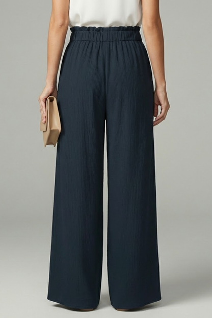 Pantaloni Palazzo Donna con Cintura e Taglio Largo