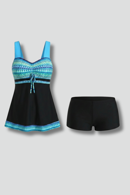 Costume Tankini Donna Stampa e Badeshorts - Brentozzi