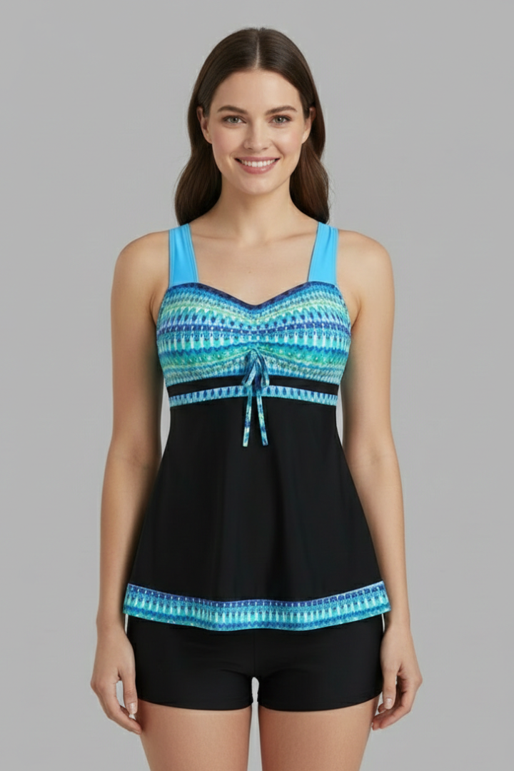Costume Tankini Donna Stampa e Badeshorts