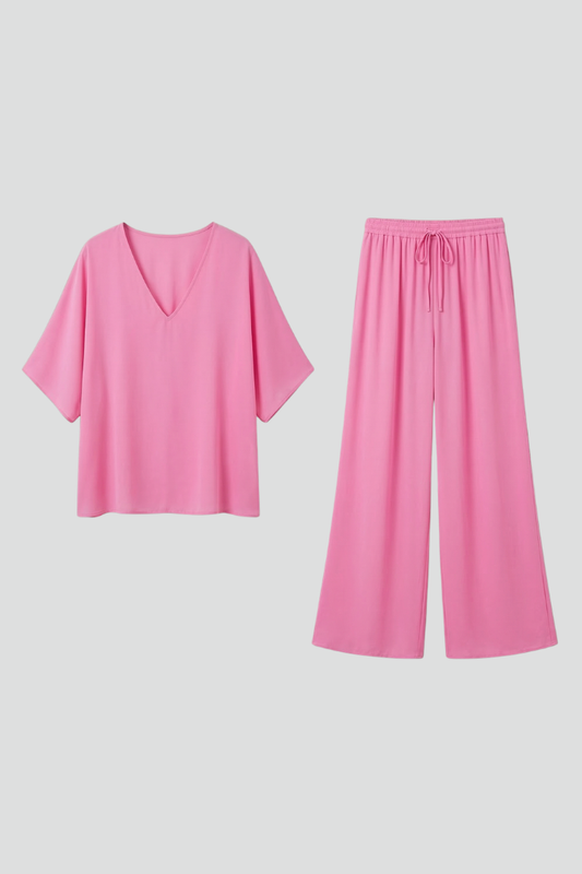 Completo Donna con Pantaloni Larghi e Coordinato - Brentozzi