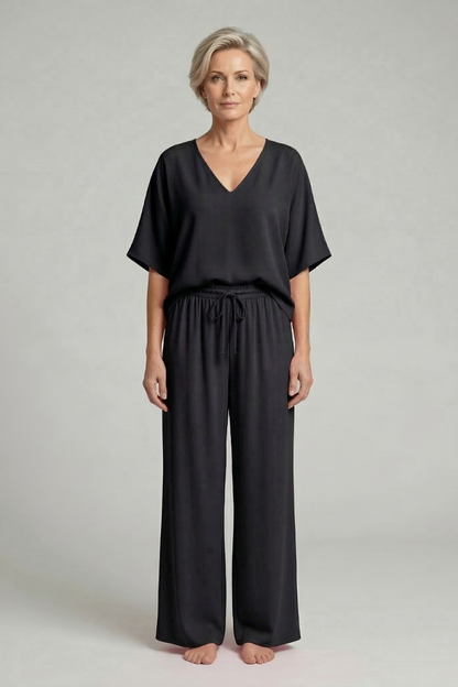 Completo Donna con Pantaloni Larghi e Coordinato