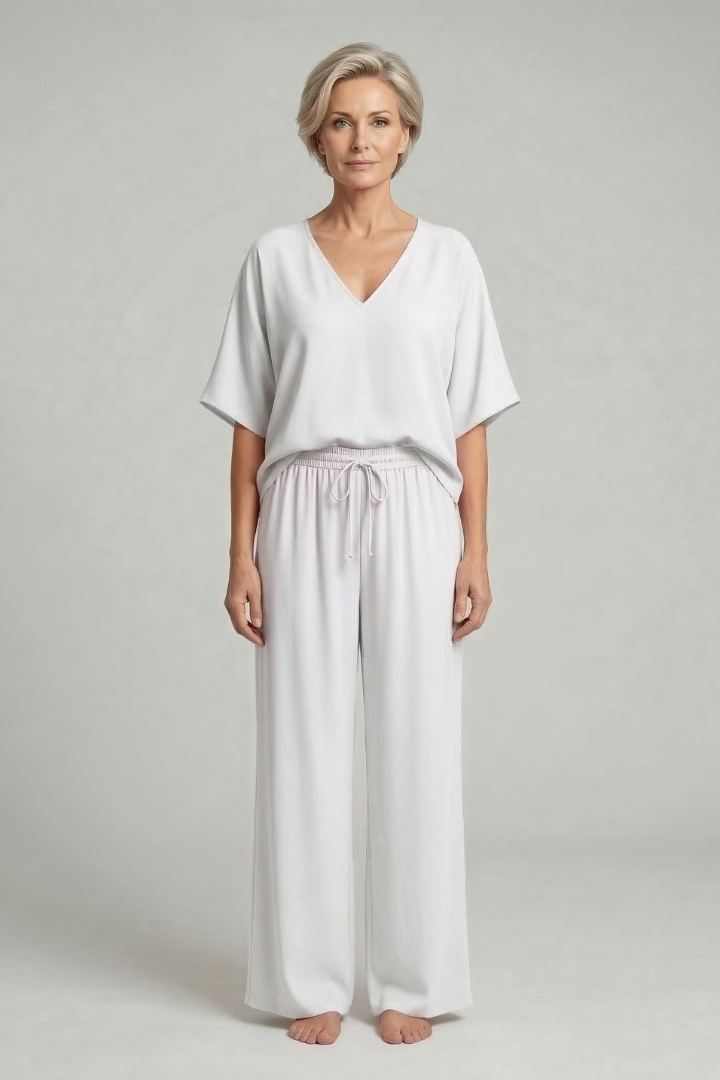 Completo Donna con Pantaloni Larghi e Coordinato