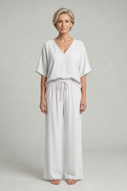 Completo Donna con Pantaloni Larghi e Coordinato