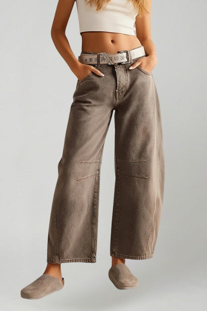 Jeans Donna Vita Alta in Stretch Taglio Largo