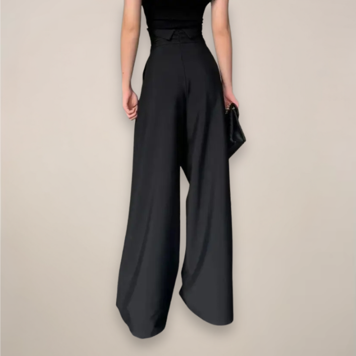 Pantaloni Donna Vita Alta Ampia