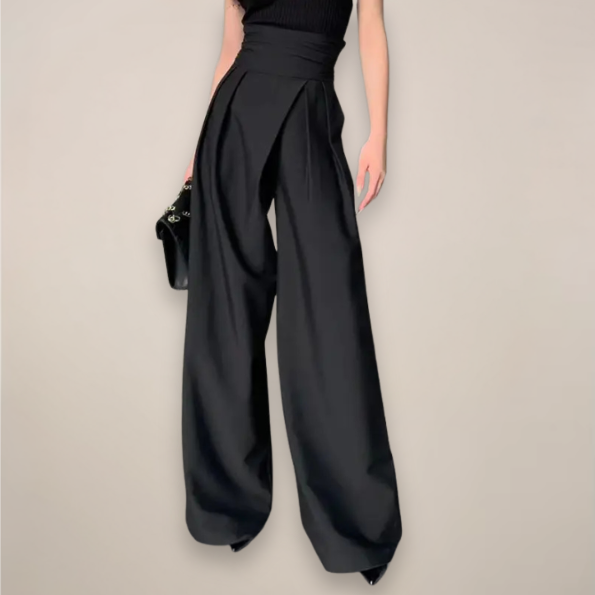 Pantaloni Donna Vita Alta Ampia - Brentozzi
