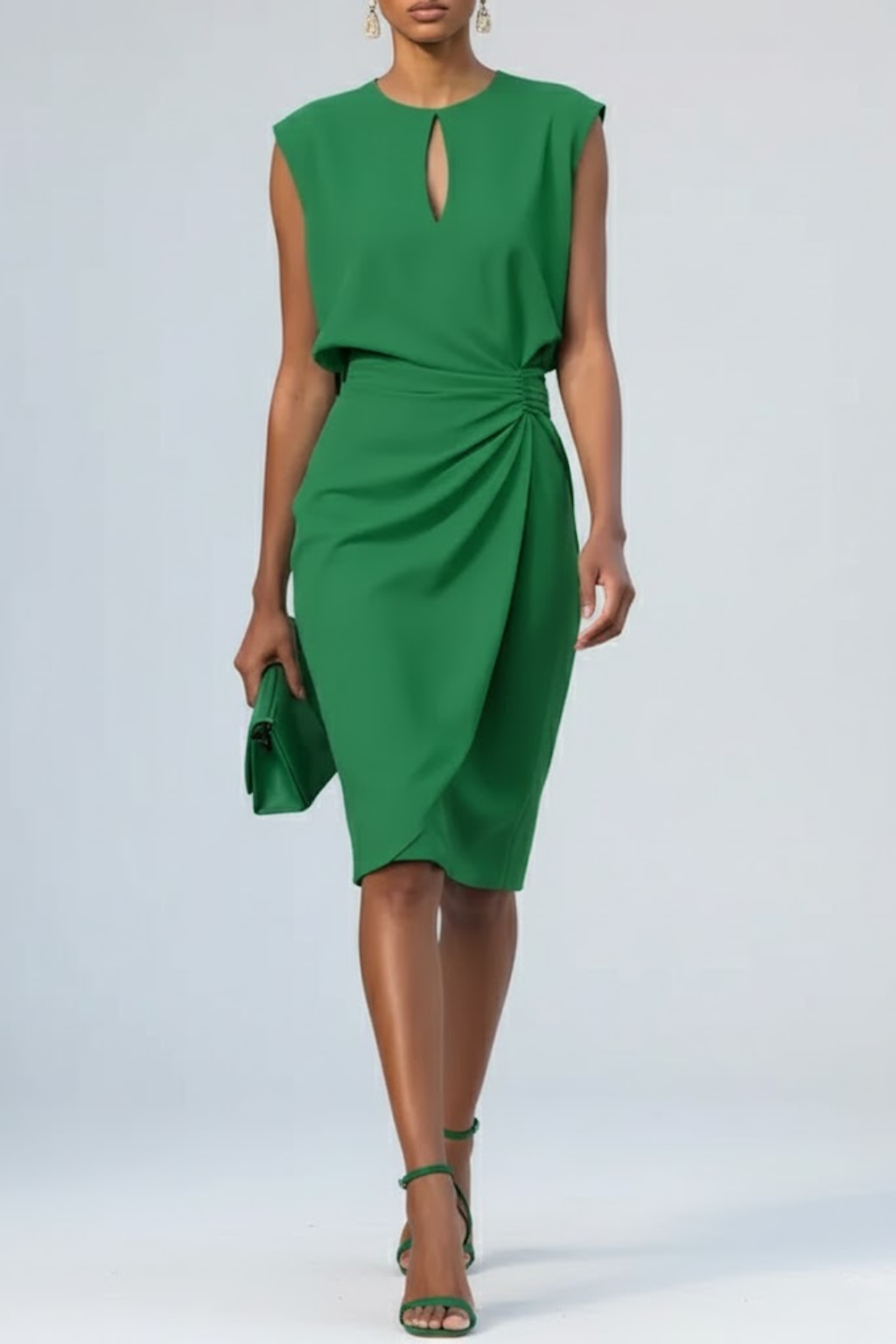 Abito Midi Donna Cocktail Sottoveste Slim