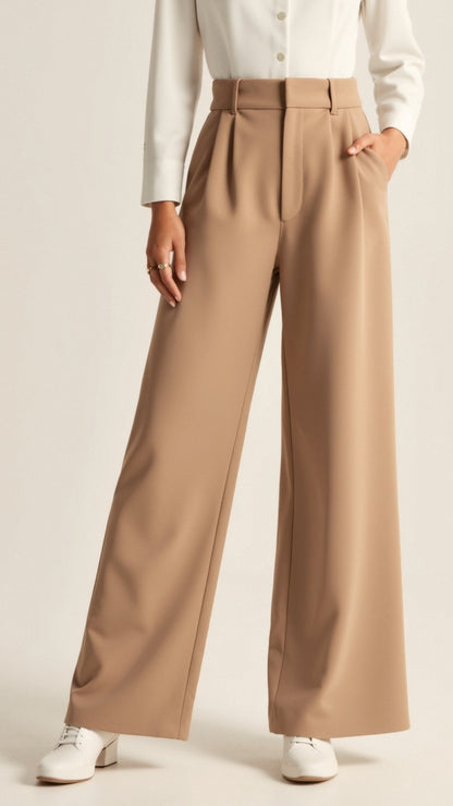 Pantaloni Donna Vita Alta Vestibilità Ampia