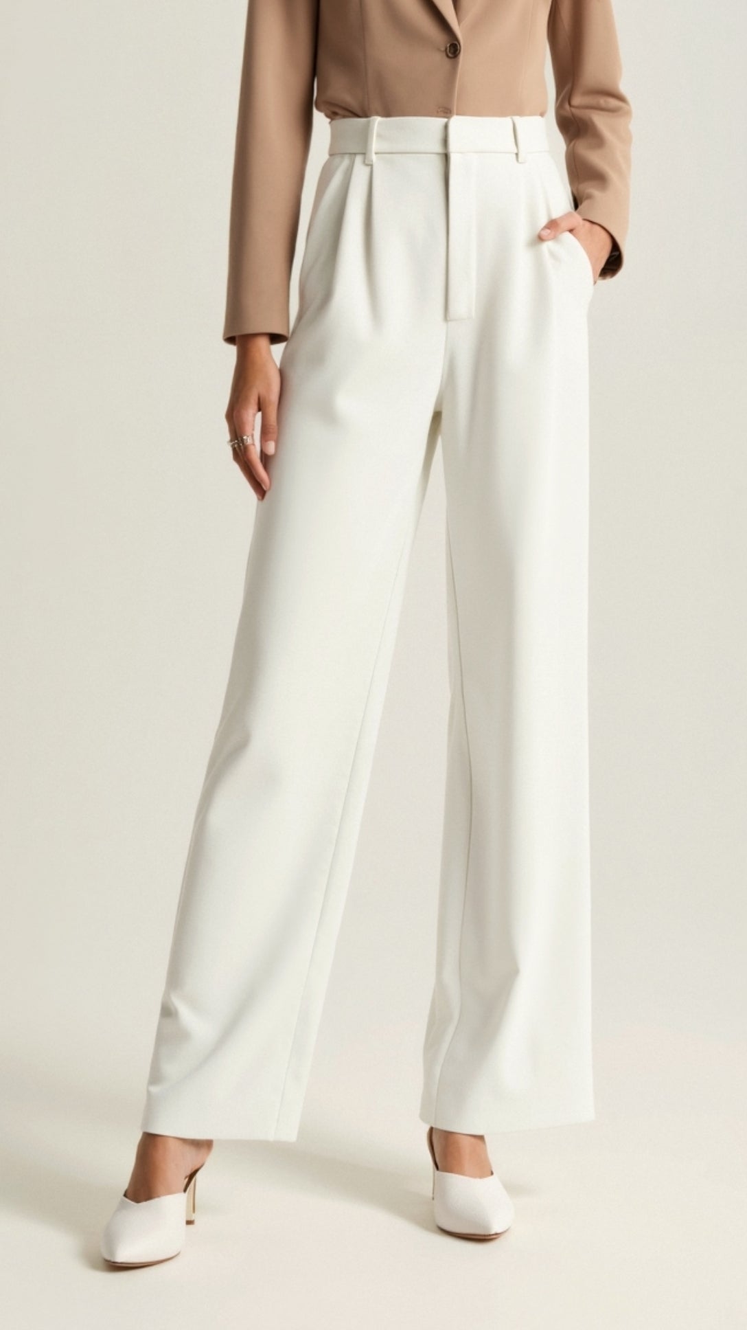Pantaloni Donna Vita Alta Vestibilità Ampia