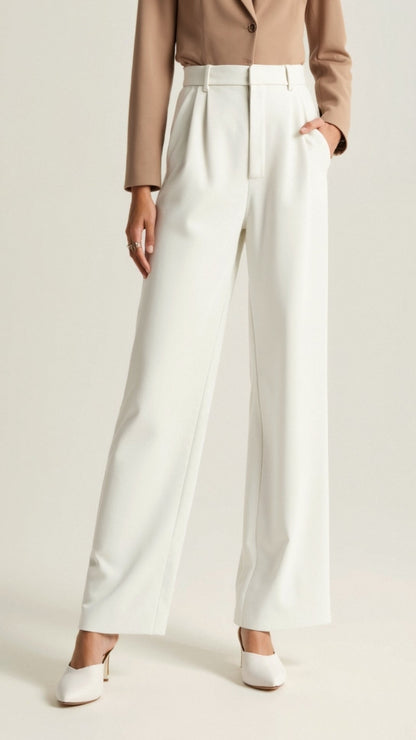 Pantaloni Donna Vita Alta Vestibilità Ampia
