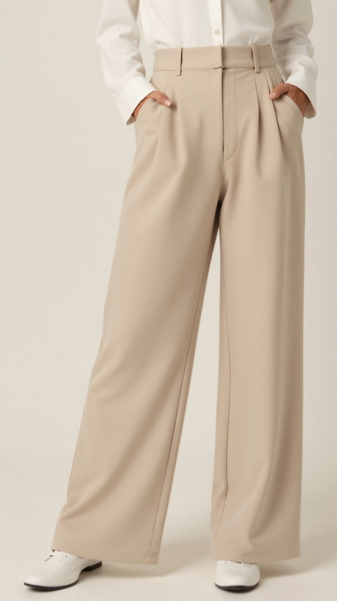 Pantaloni Donna Vita Alta Vestibilità Ampia