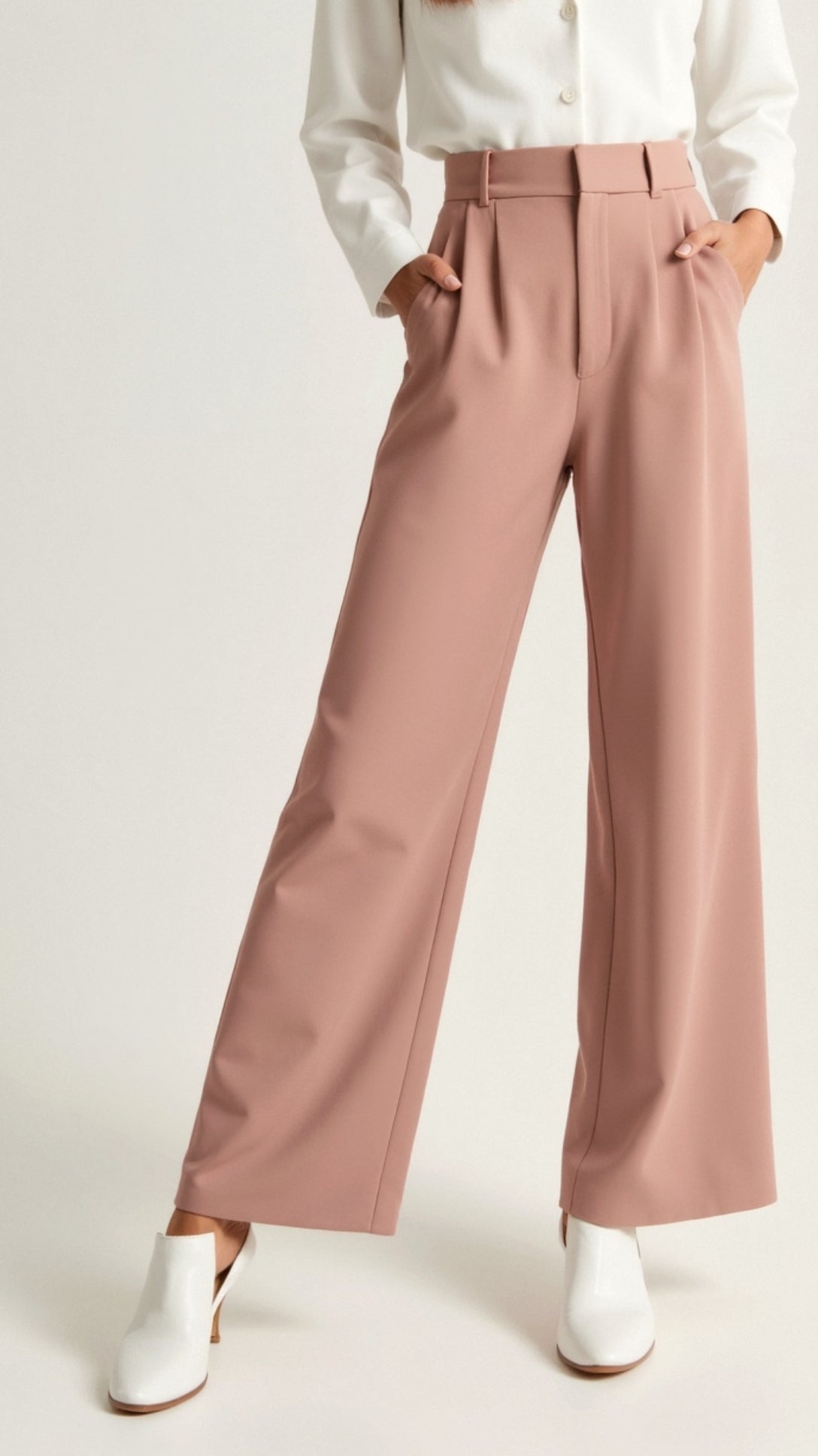 Pantaloni Donna Vita Alta Vestibilità Ampia