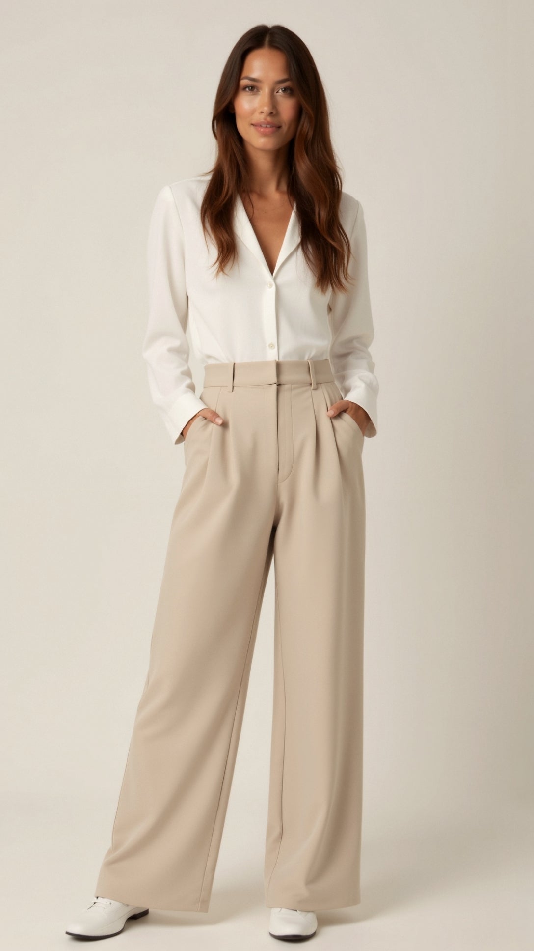 Pantaloni Donna Vita Alta Vestibilità Ampia - Brentozzi