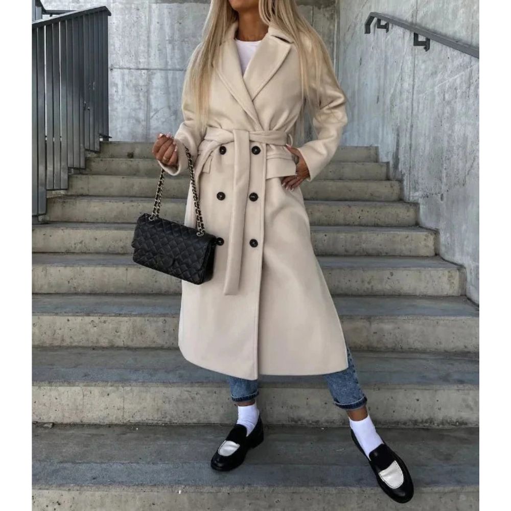 Cappotto Lungo Donna Invernale con Cintura