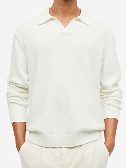 Maglione Uomo Collo Aperto Stile Elegante