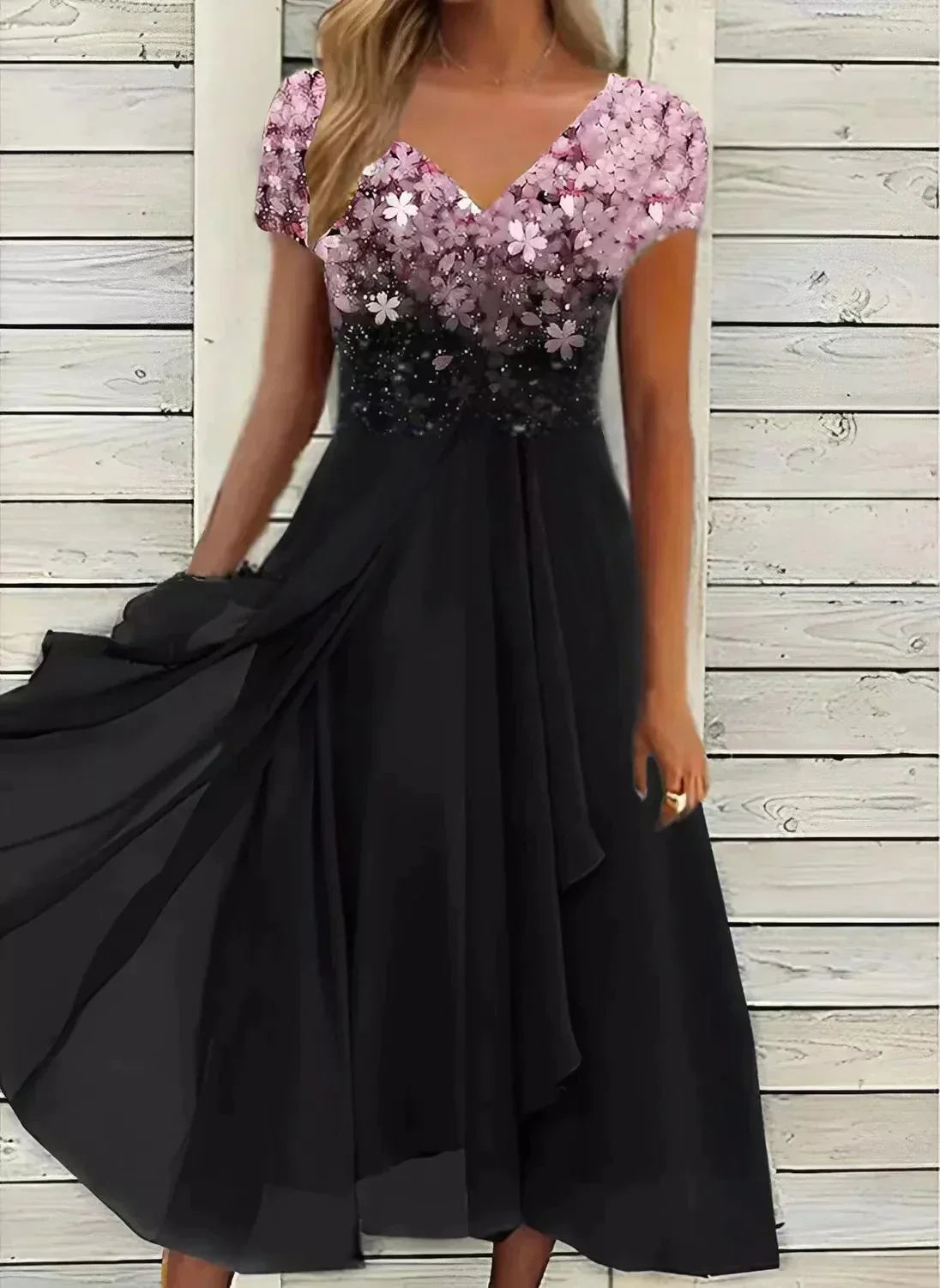 Abito Cocktail Donna in Chiffon Elegante