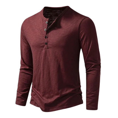 Maglia Uomo Manica Lunga Tessuto Morbido Vestibilità Comoda