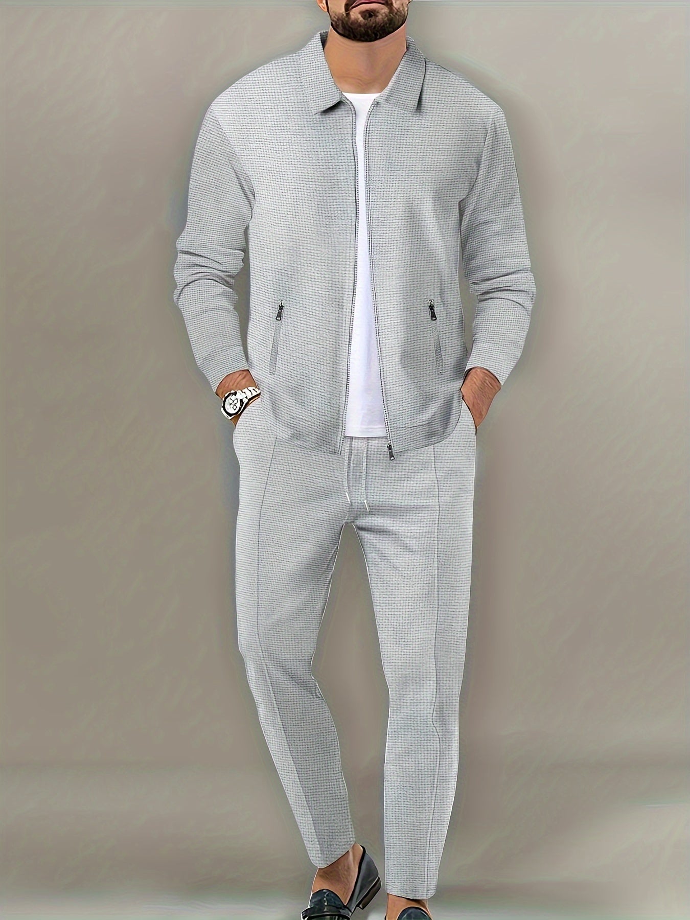 Tuta Sportiva Uomo con Zip Vestibilità Comoda