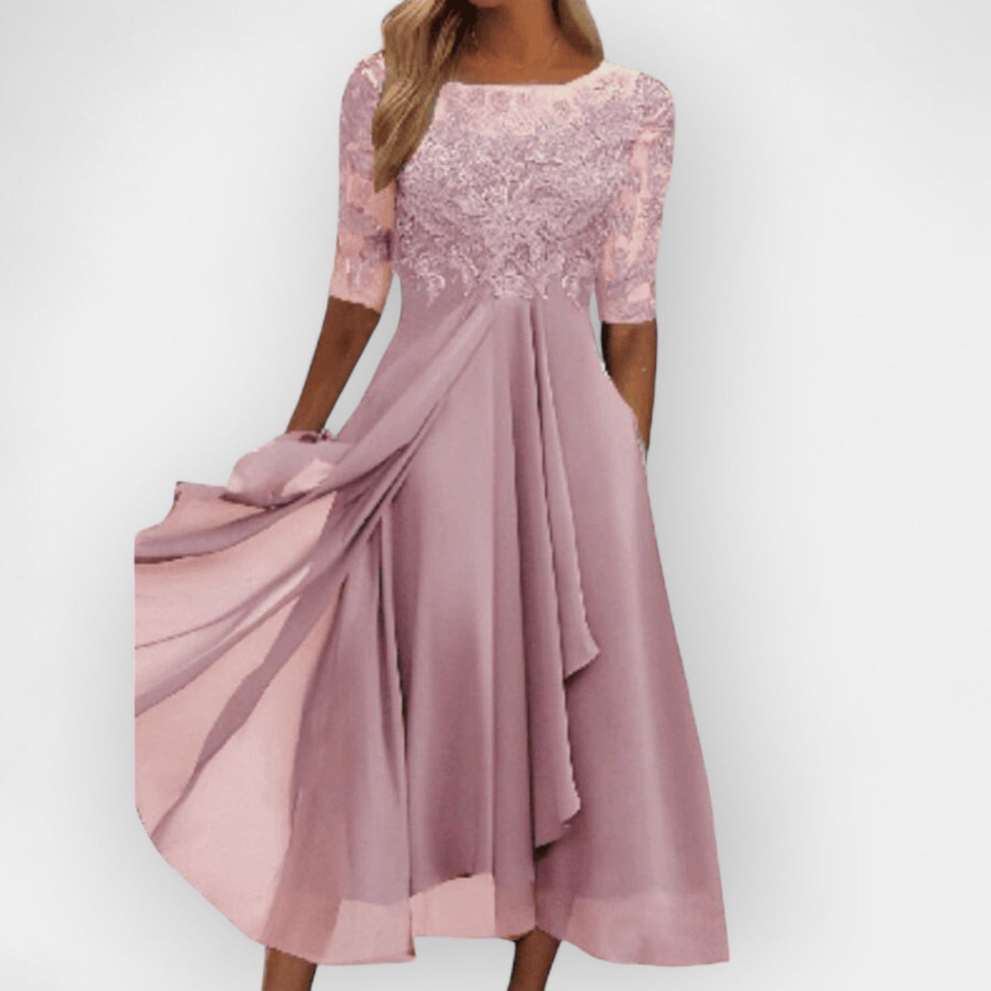 Abito Midi Donna Moderno Elegante