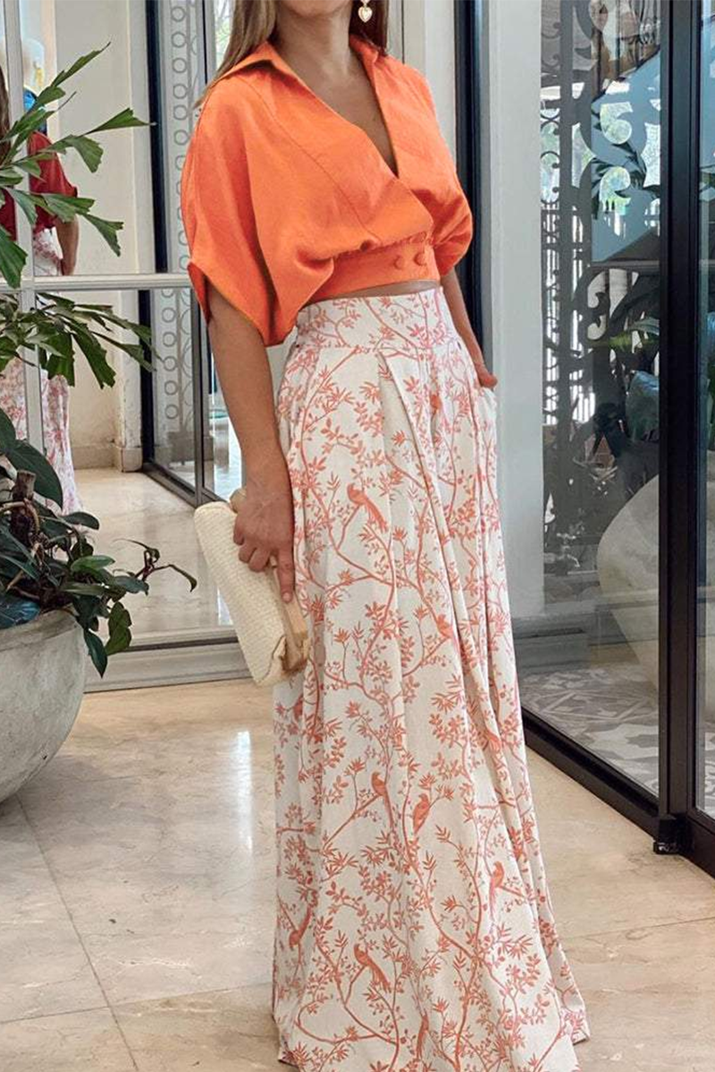 Completo Donna Scollo a V e Pantaloni Coordinati