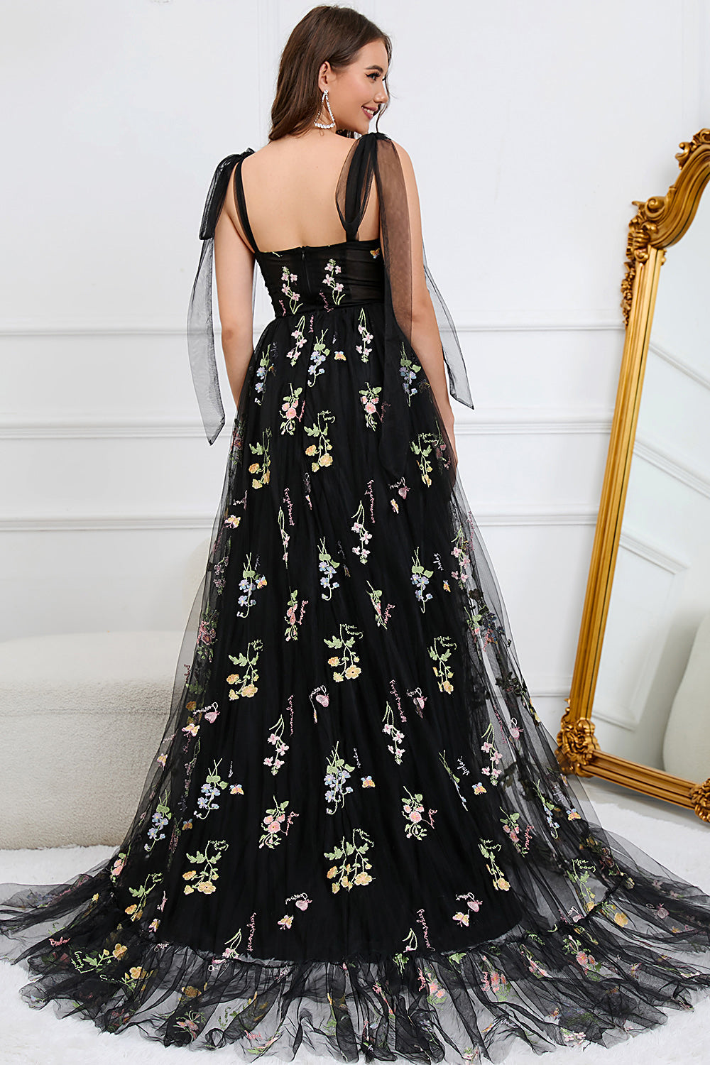 Abito Maxi Donna Elegante Fantasia Floreale