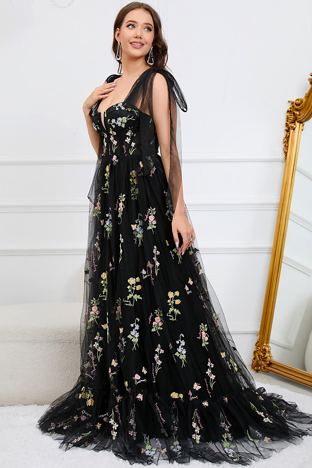 Abito Maxi Donna Elegante Fantasia Floreale