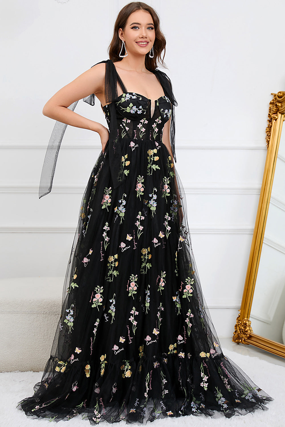 Abito Maxi Donna Elegante Fantasia Floreale - Brentozzi