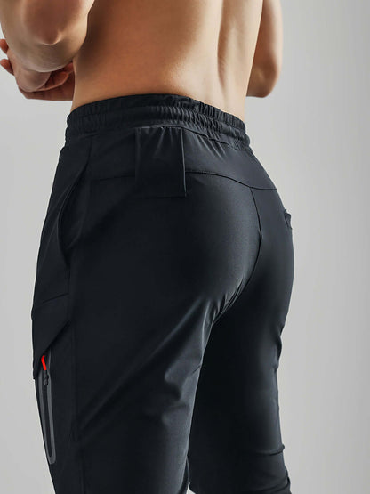 Pantaloni Cargo Uomo in Tessuto Idrorepellente con Polsini Alti